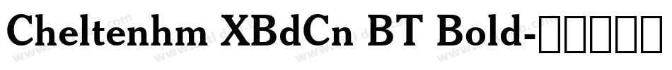 Cheltenhm XBdCn BT Bold字体转换